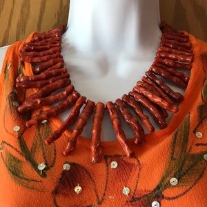 Branch coral necklace